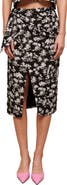 maje Palm Print Cotton Skirt