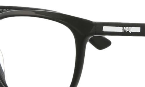 Alexander Mcqueen Mcqueen 51mm Core Square Optical Glasses In Black Black Transparent