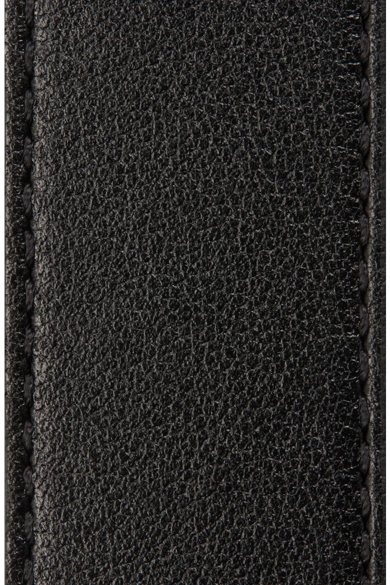 Voyou Metal Tip Leather Belt, Alternate, color, BLACK