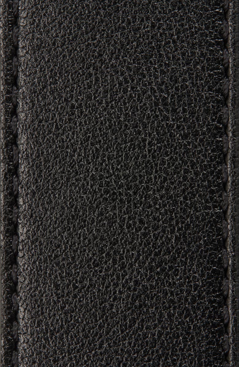 Givenchy Voyou Metal Tip Leather Belt, Alternate, color, Black