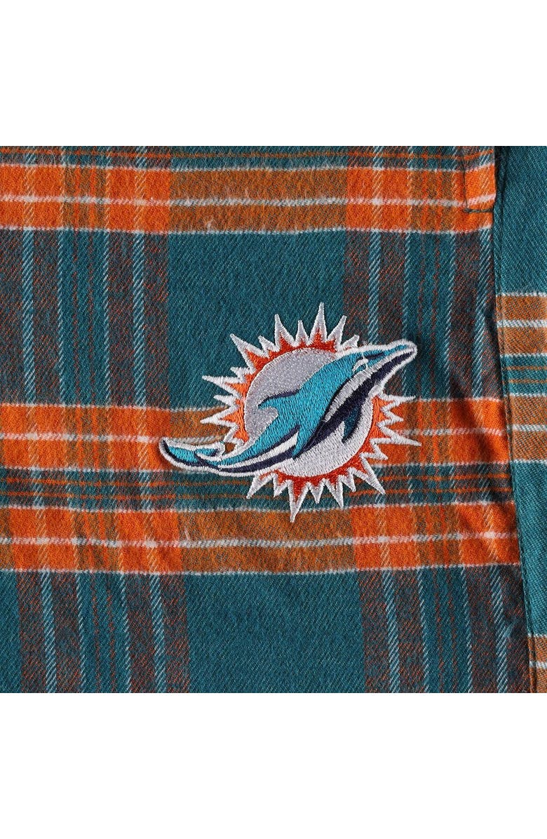 CONCEPTS SPORT Men's Concepts Sport Aqua/Orange Miami Dolphins Big & Tall Flannel Sleep Set, Alternate, color, 