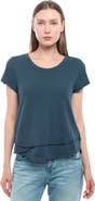 WILT Clothing Short Sleeve Mock Layer Tee