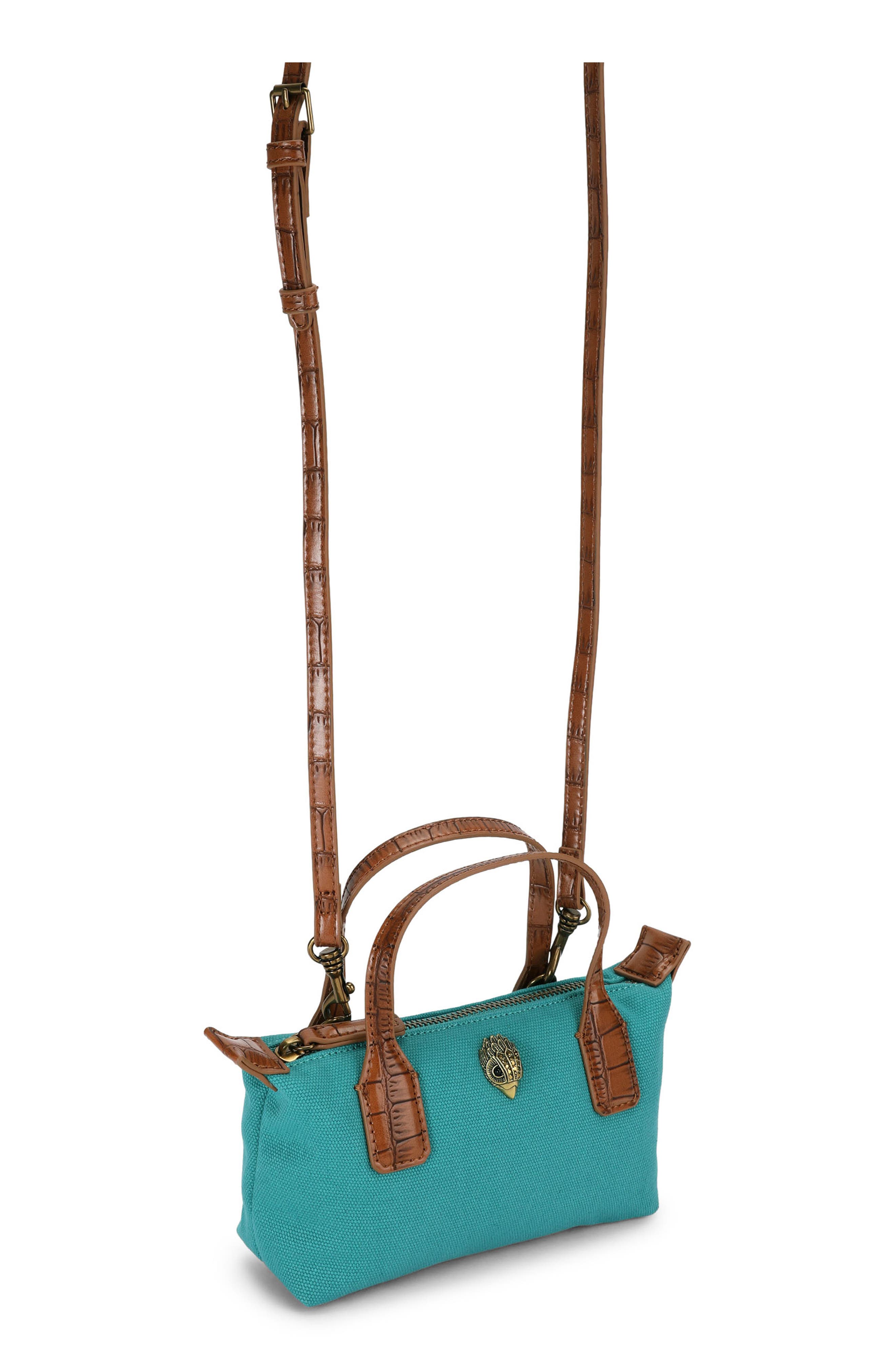 Tiny Sloane Canvas Handbag, Alternate, color, TURQUOISE