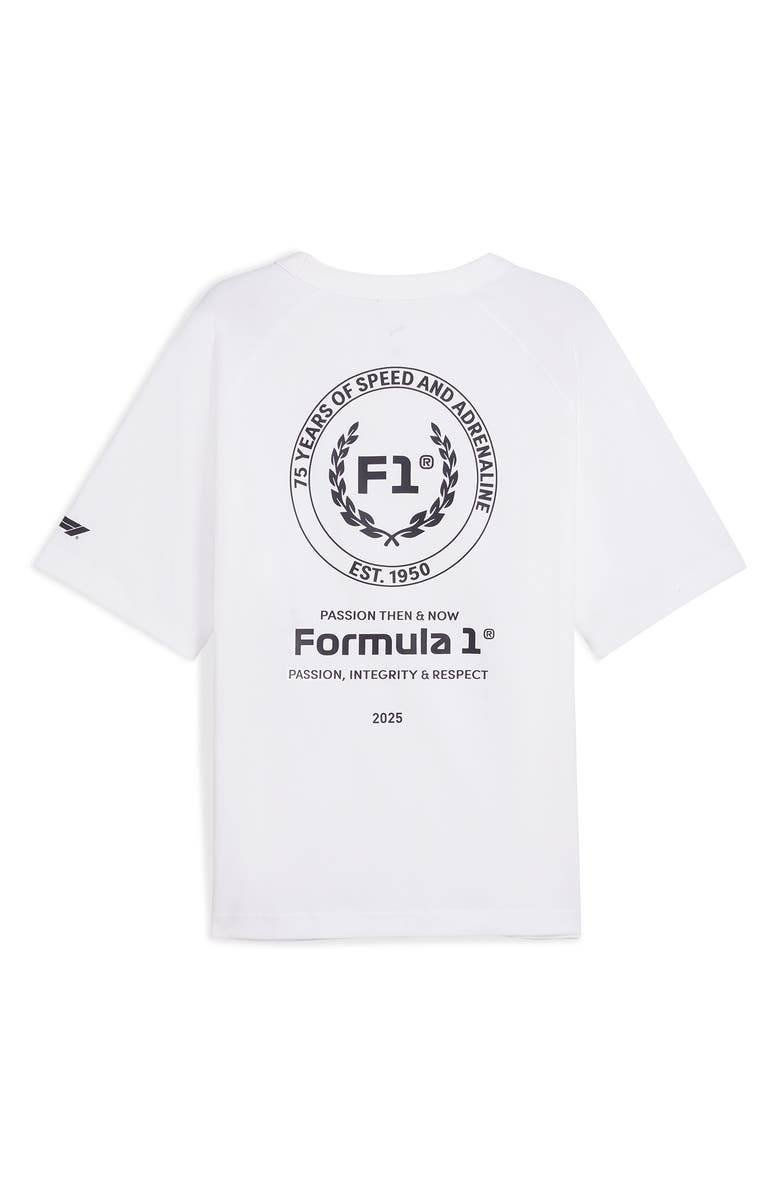 PUMA Relaxed Fit Formula 1<sup>®</sup> 75 Years Graphic T-Shirt, Alternate, color, Puma White
