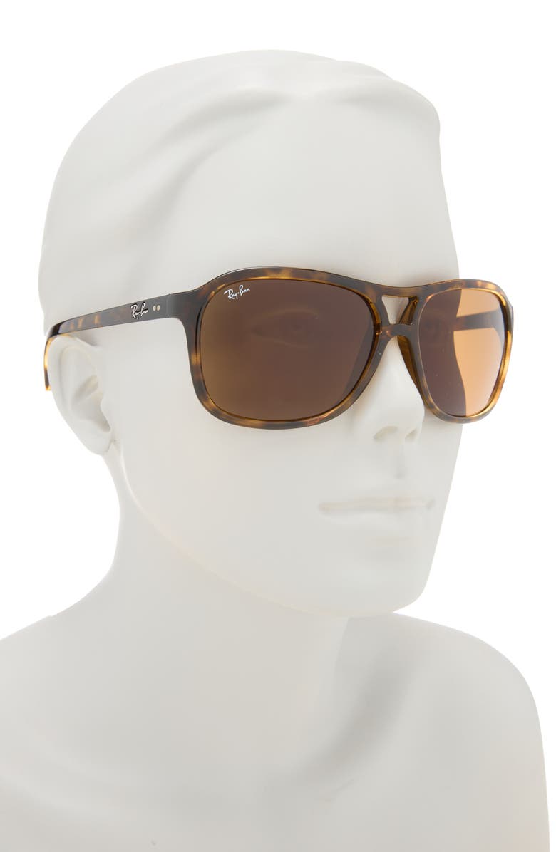 Ray-Ban 60mm Pilot Sunglasses, Alternate, color, Havana