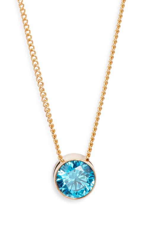 Set & Stones Birthstone Pendant Necklace In Blue