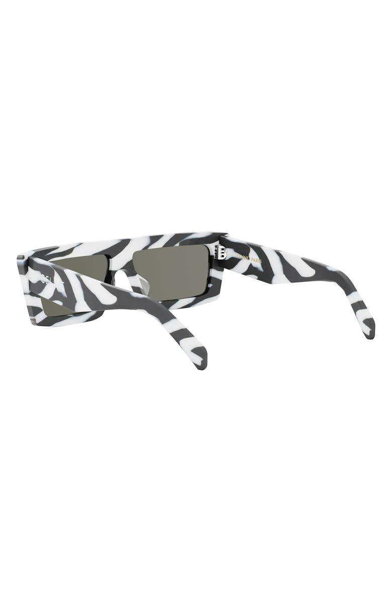 CELINE Monochroms 57mm Rectangular Sunglasses, Alternate, color, 