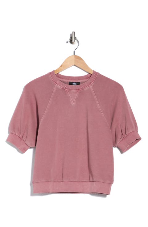 Queenie Short Sleeve Puff Sleeve Cotton Top