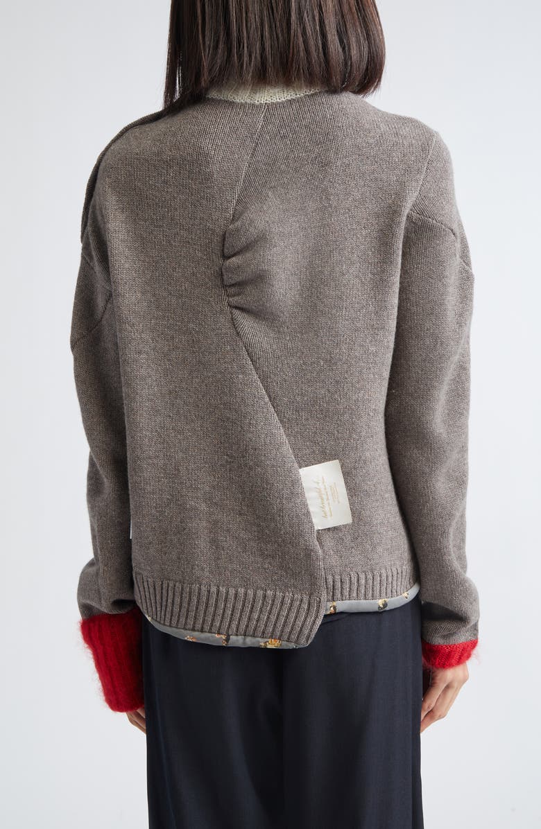 Undercover Cashmere, Mohair & Silk Blend Turtleneck Sweater, Alternate, color, Top Gray