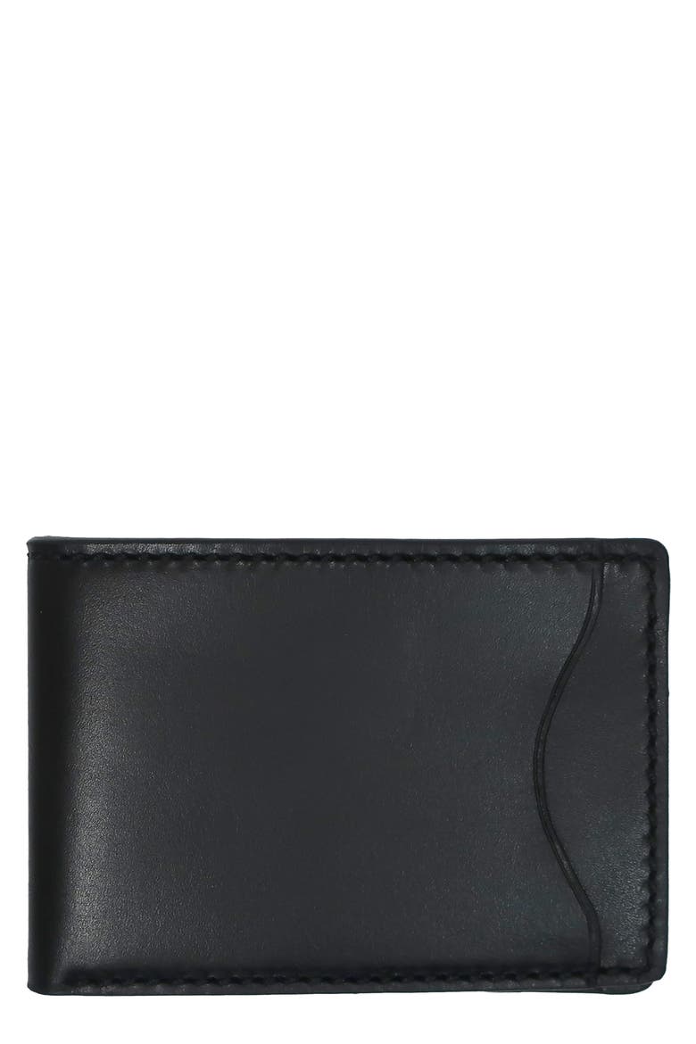 Full Grain Slim Bifold Wallet, Main, color, BLACK
