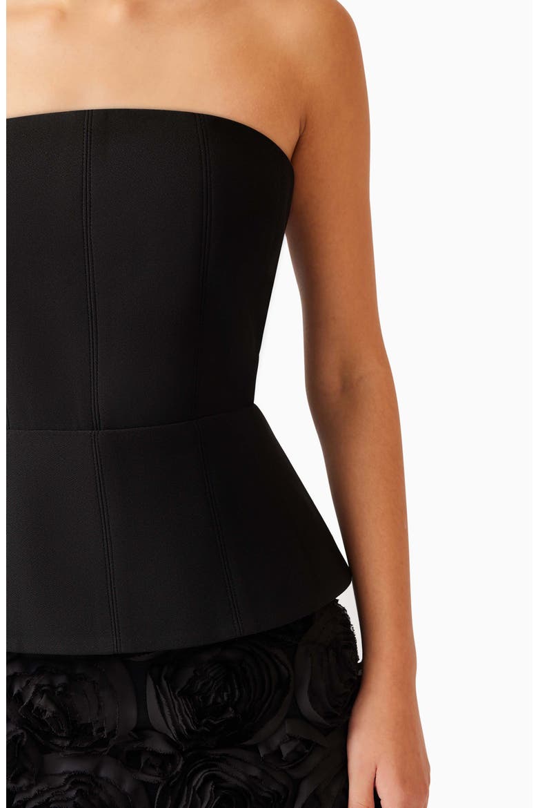 Selena Strapless Minidress, Alternate, color, BLACK