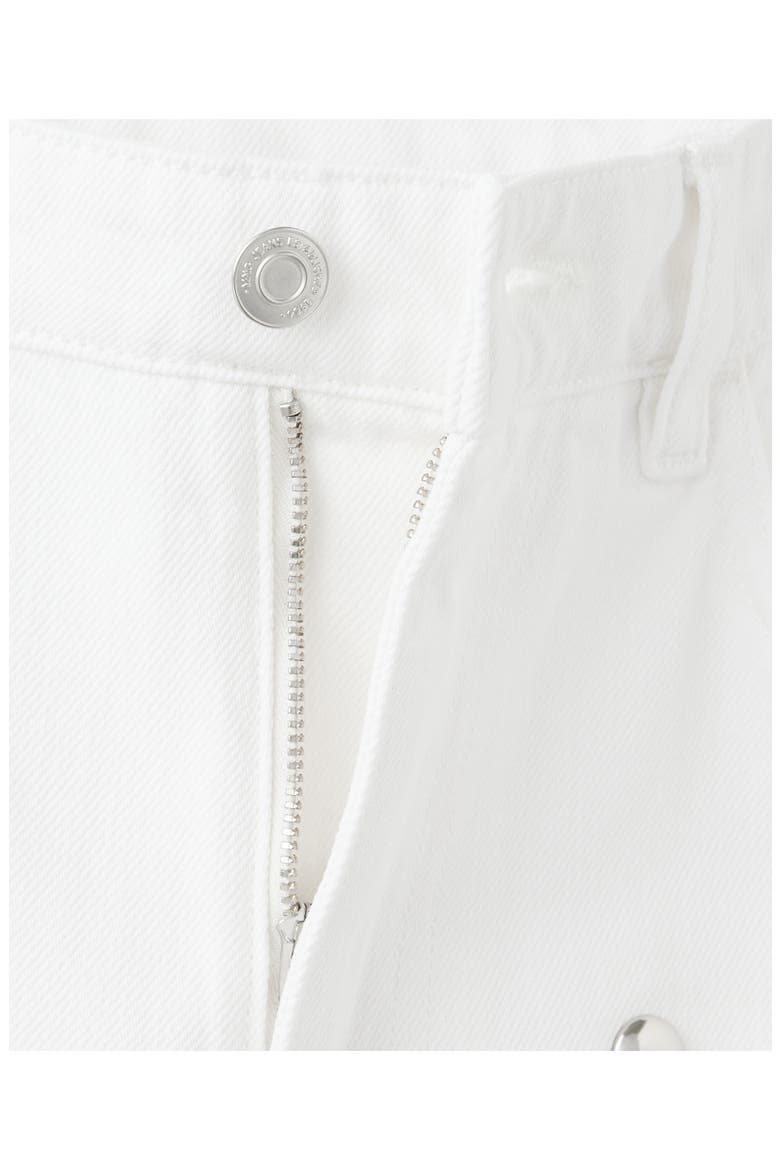 Studded Regular Waist Straight Leg Jeans, Alternate, color, OFF WHITE