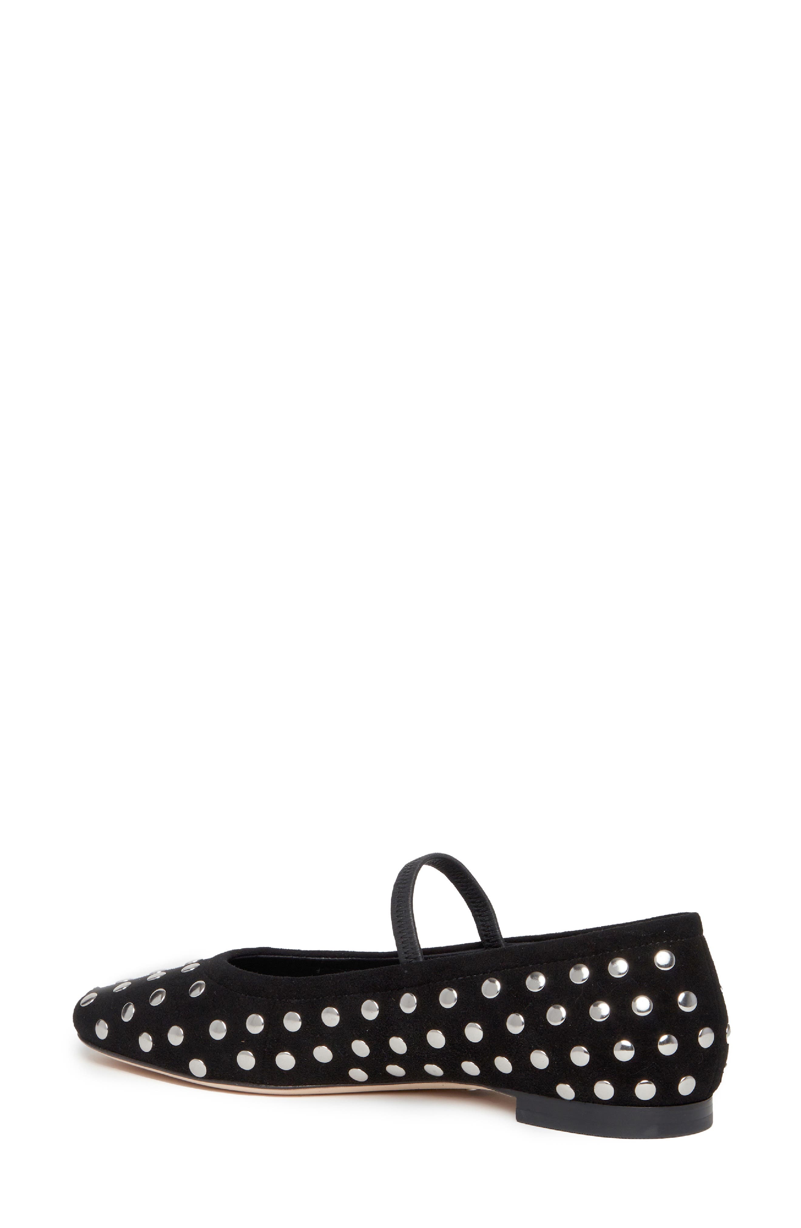 PAIGE Joya Stud Mary Jane Flat, Alternate, color, Black
