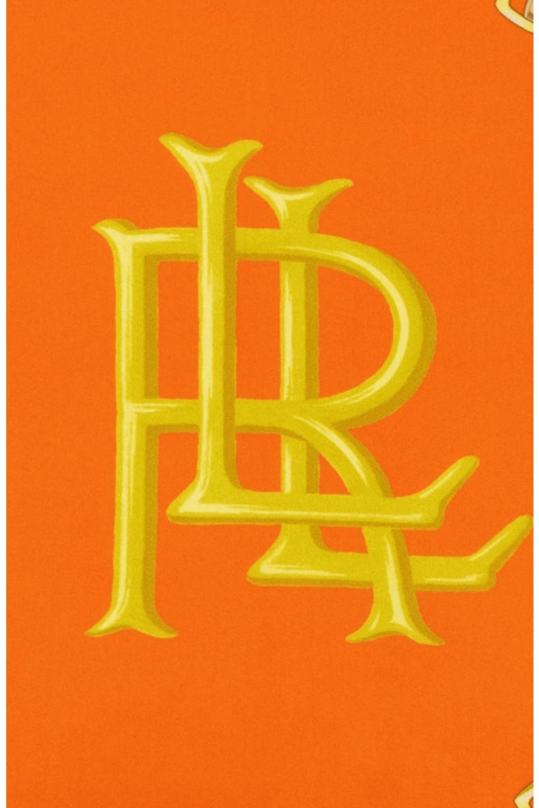 Ribbons Silk Square Scarf, Alternate, color, ORANGE