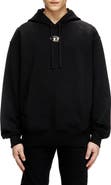 DIESEL® Oversize Metallic Logo Hoodie
