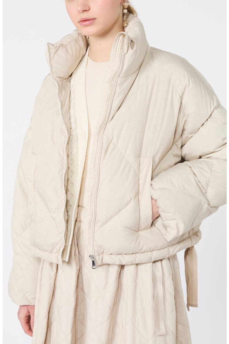 Diamond Quilted Down Puffer Jacket, Alternate, color, IVORY