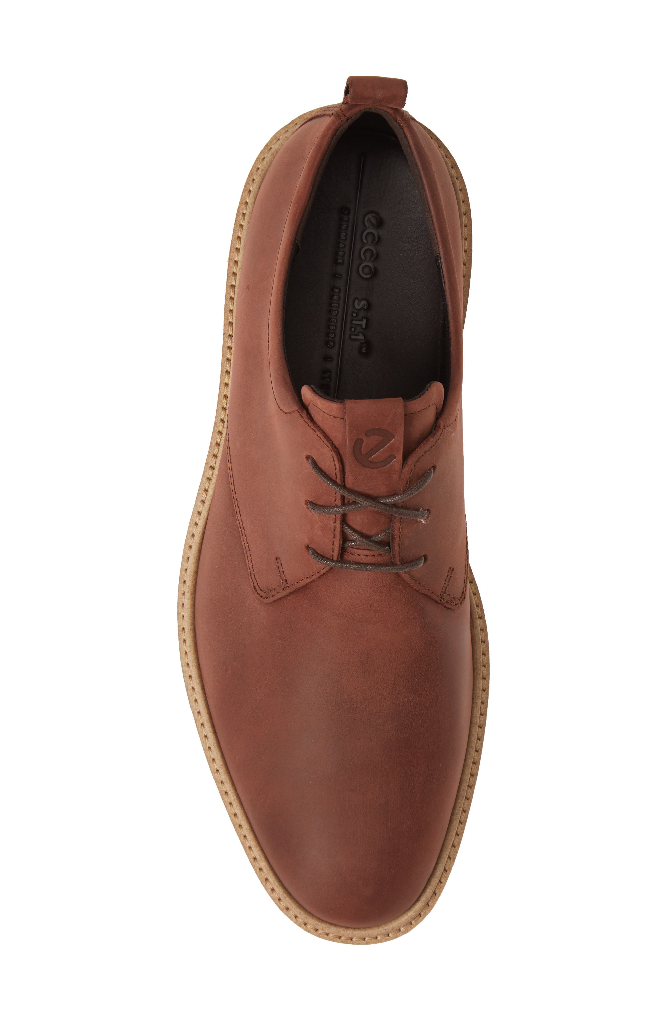ST1 Hybrid Plain Toe Derby, Alternate, color, BRANDY LEATHER