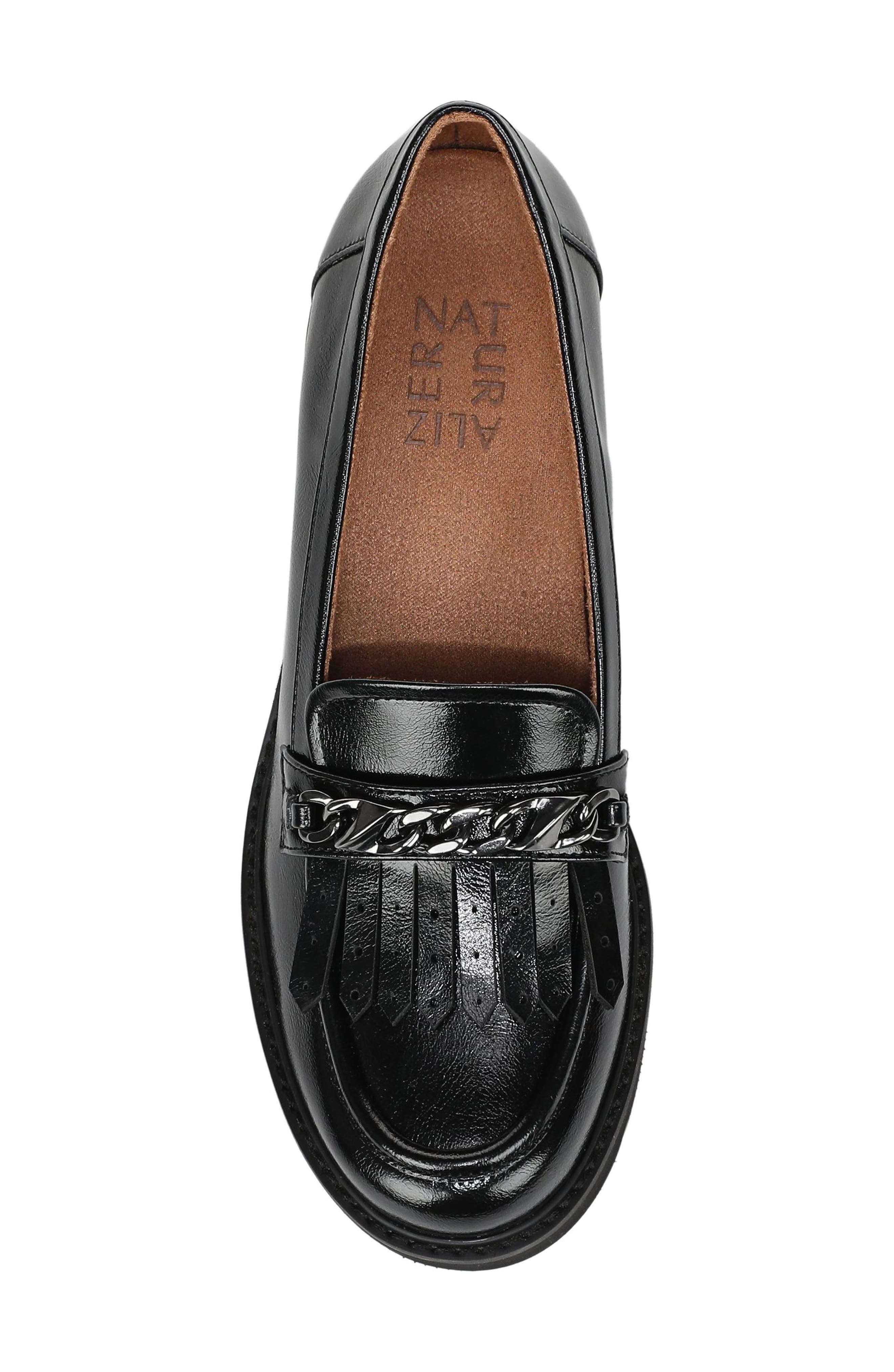 Celia Kiltie Loafer, Alternate, color, BLACK FAUX LEATHER