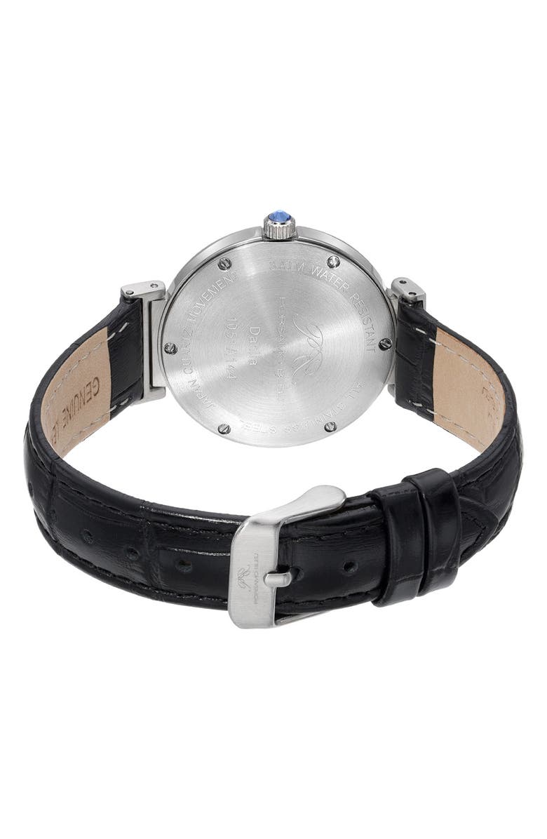 PORSAMO BLEU Dahlia Leather Strap Watch, 34mm, Alternate, color, 
