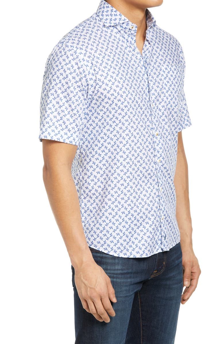 johnnie-O Wendell Floral Short Sleeve Button-Up Shirt, Alternate, color, 