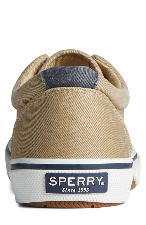 Sperry Top-sider® Sperry Halyard Cvo Recycled Cotton Sneaker In Khaki
