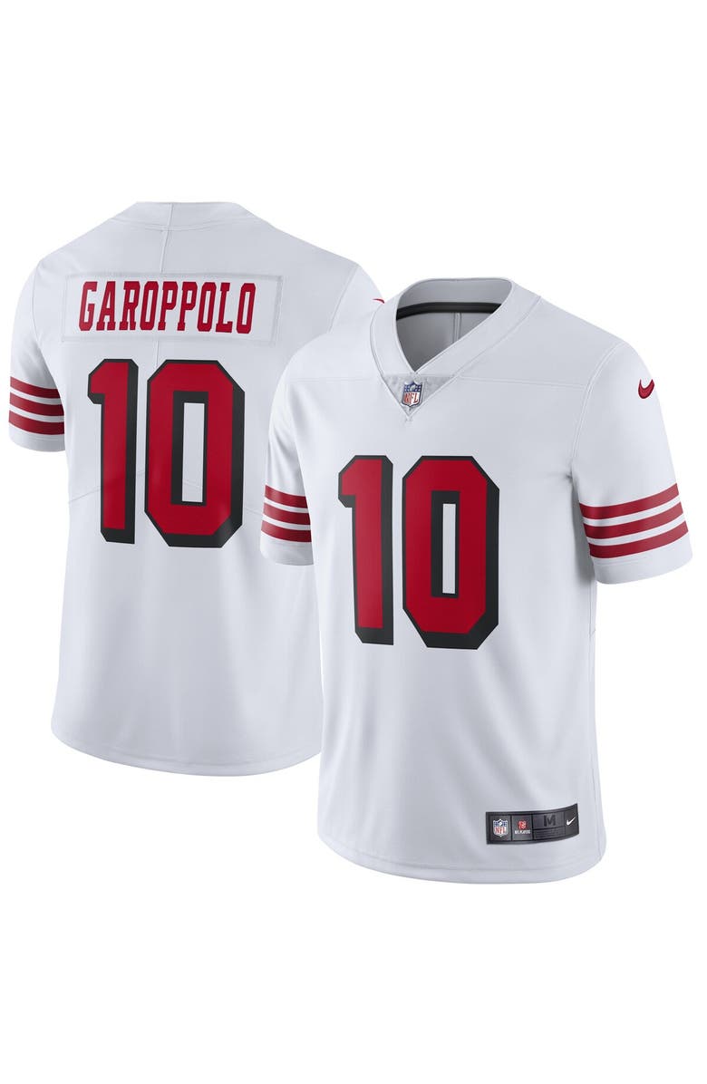 Nike Men's Nike Jimmy Garoppolo White San Francisco 49ers Color Rush Vapor Untouchable Limited Player Jersey, Main, color, 