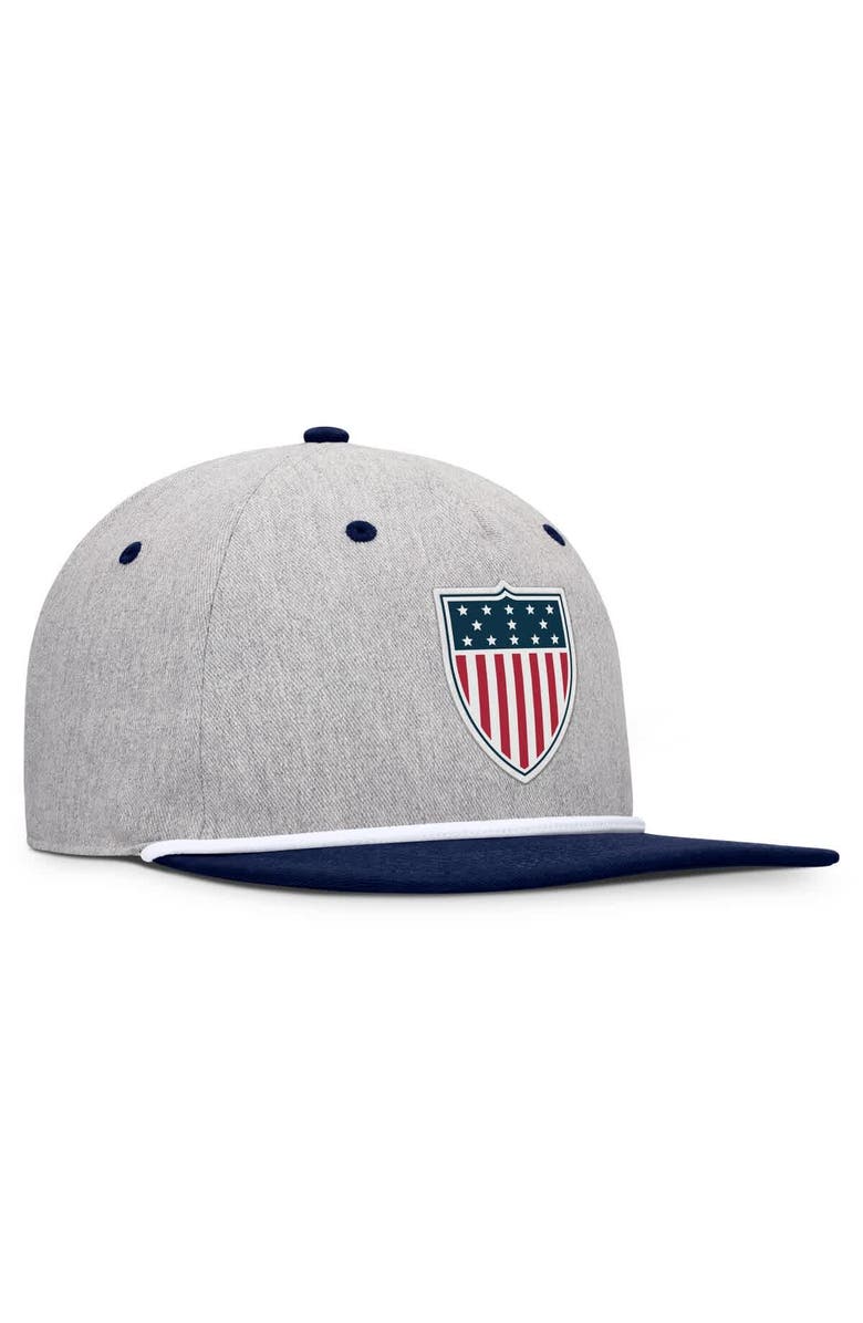 FANATICS Men's Fanatics Heather Gray/Navy Team USA Eagle Snapback Hat, Alternate, color, Heather Gray