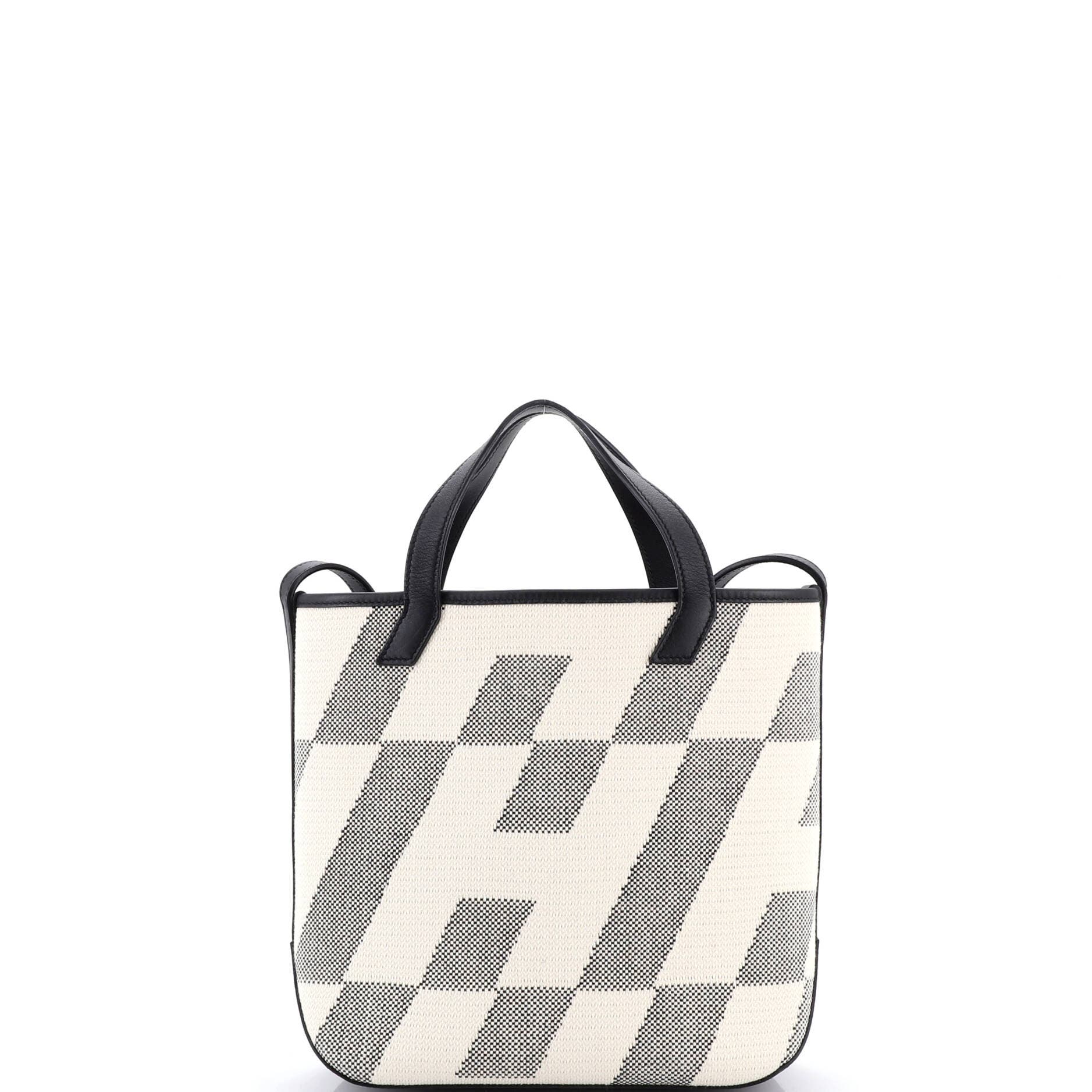 Pre-Owned Hermes Cabas H en Biais Tote Canvas with Leather 27, Alternate, color, Noir