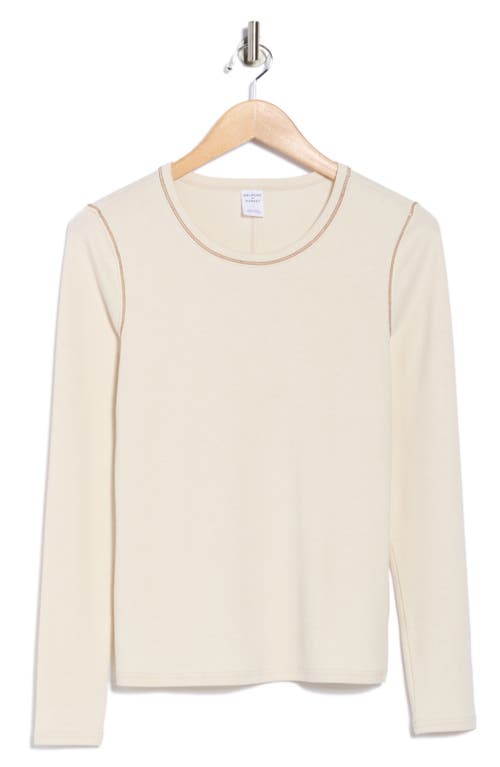 Melrose And Market Exposed Seam Long Sleeve T-shirt In Multi