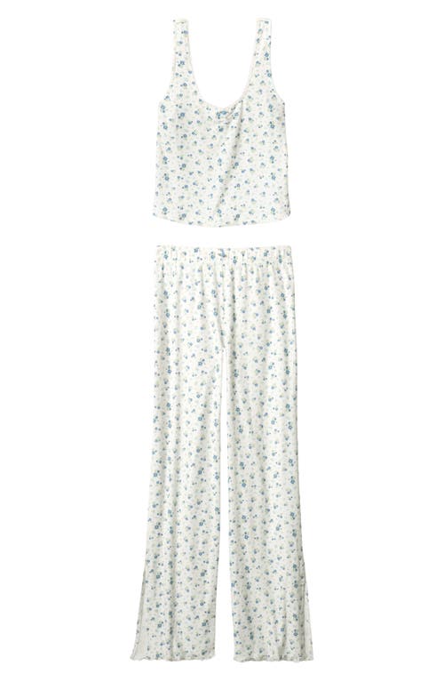 Pj Salvage More Amour Floral Ditsy Pointelle Pajamas In White