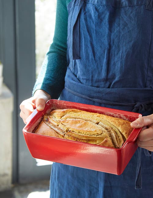 Emile Henry Bread Loaf Baker With Lid In Burgundy