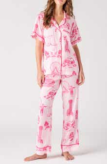 Katie Kime Dallas Toile Cotton Blend Pajamas