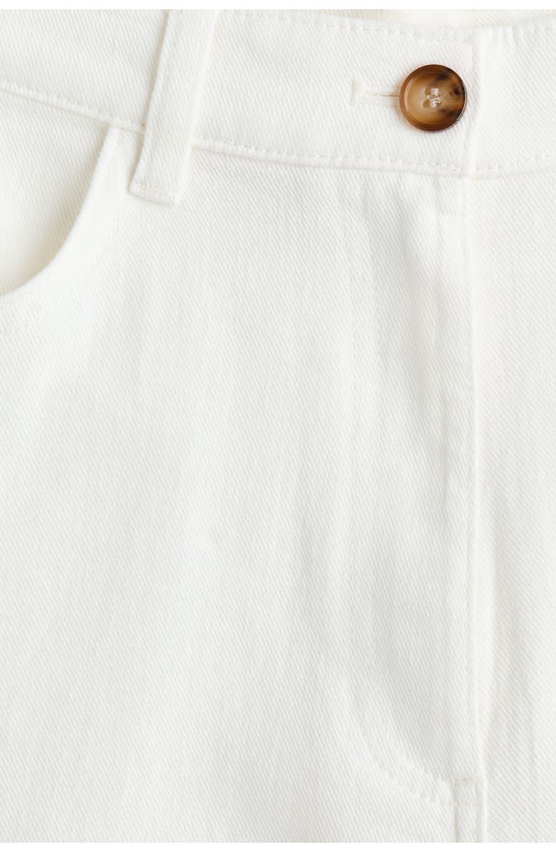 H&M Linen-blend Trousers, Alternate, color, White