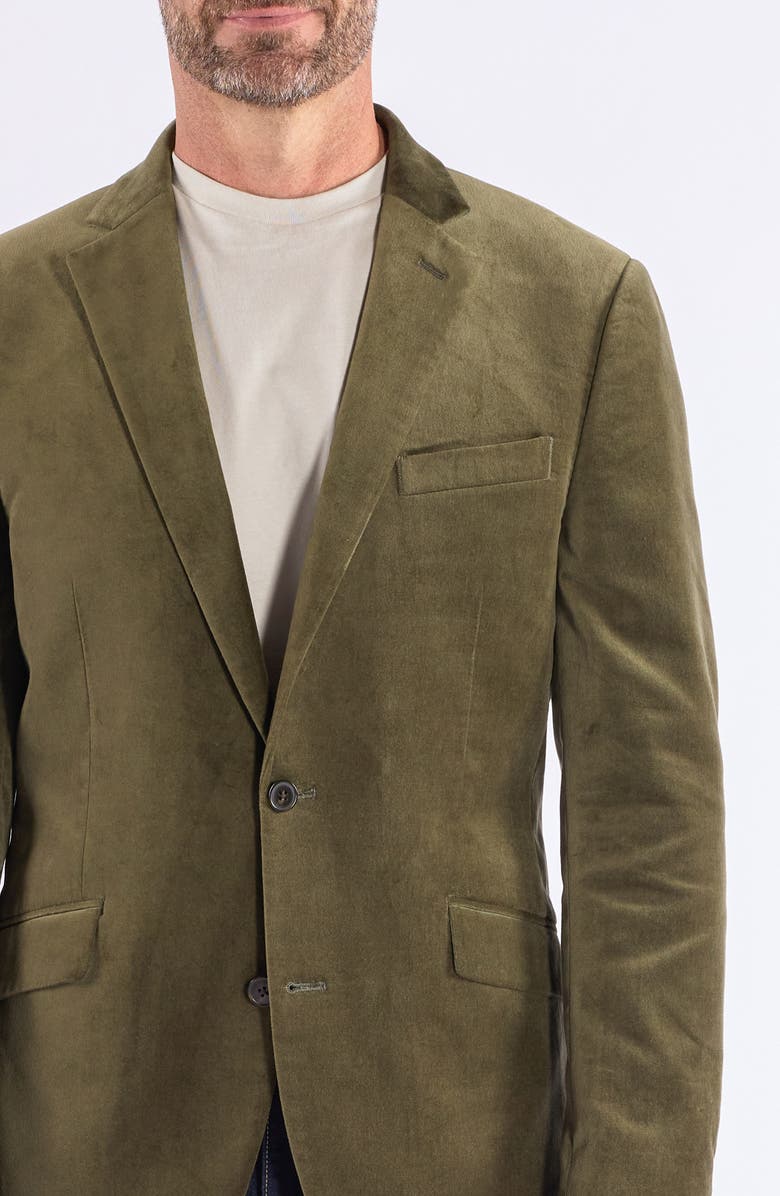 SAVILE ROW CO Velvet Sport Coat, Alternate, color, Olive
