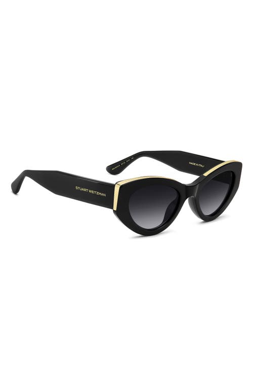 Stuart Weitzman 52mm Cat Eye Sunglasses In Black
