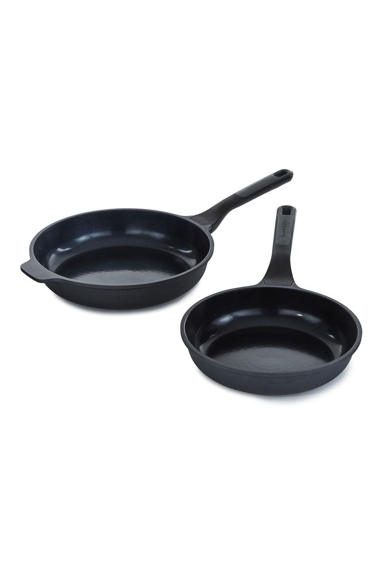 Leo Stone 2-Piece Fry Pan Set, Main, color, BLACK