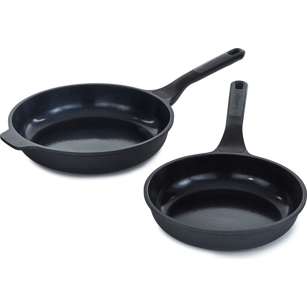 Berghoff Leo Stone 2-piece Fry Pan Set In Black