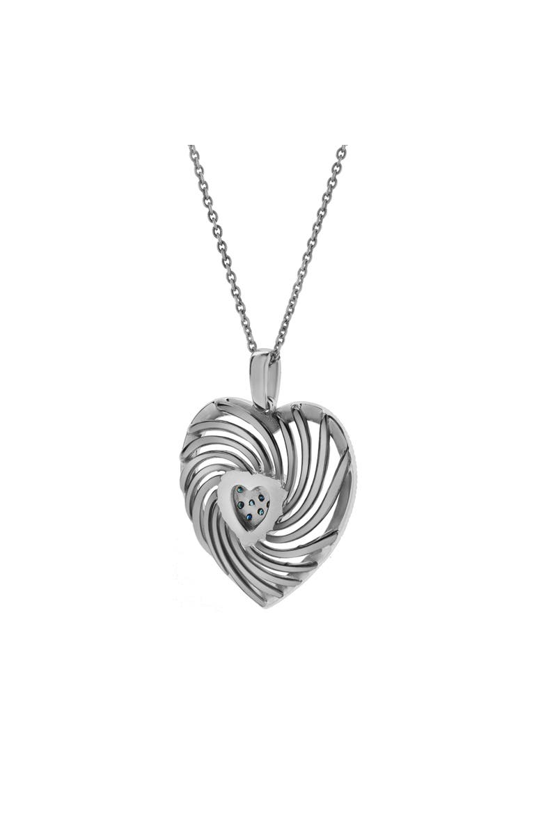 LuvMyJewelry Nalina Sterling Silver 0.08 Ct Diamond Heart Pendant, Alternate, color, 925 Sterling Silver