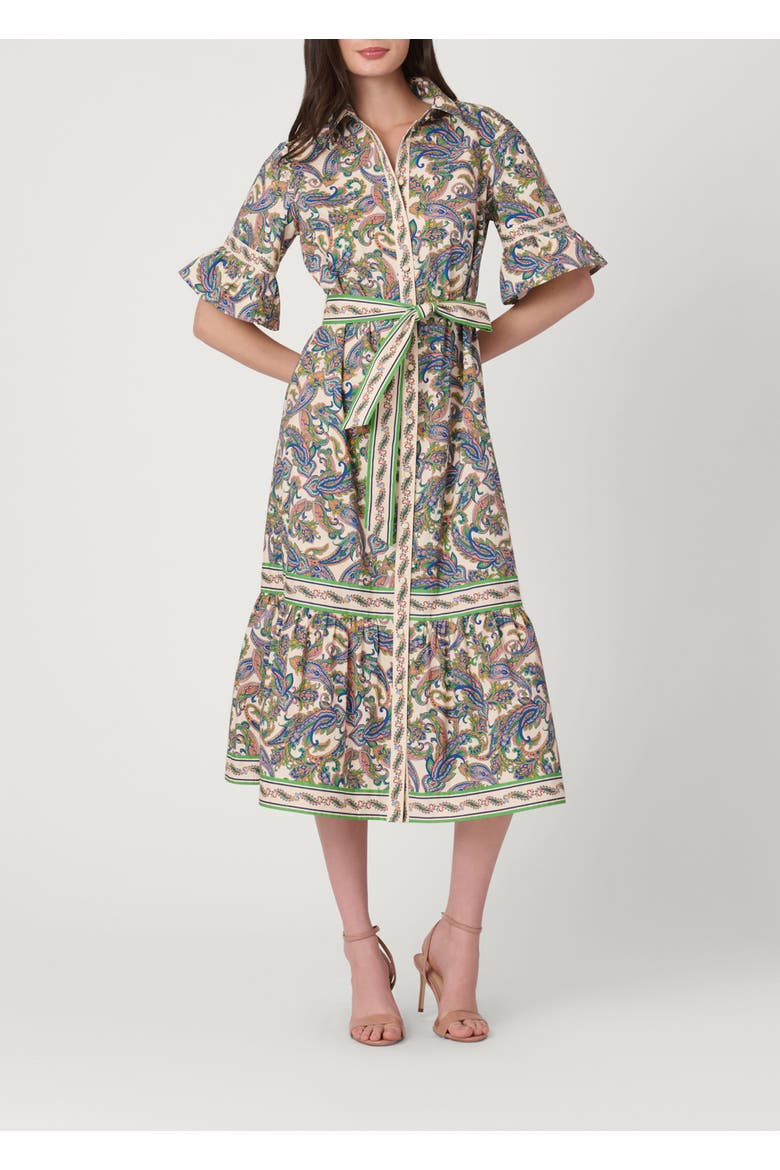 Pura Paisley Print Alix Dress, Main, color, Ivory Multi