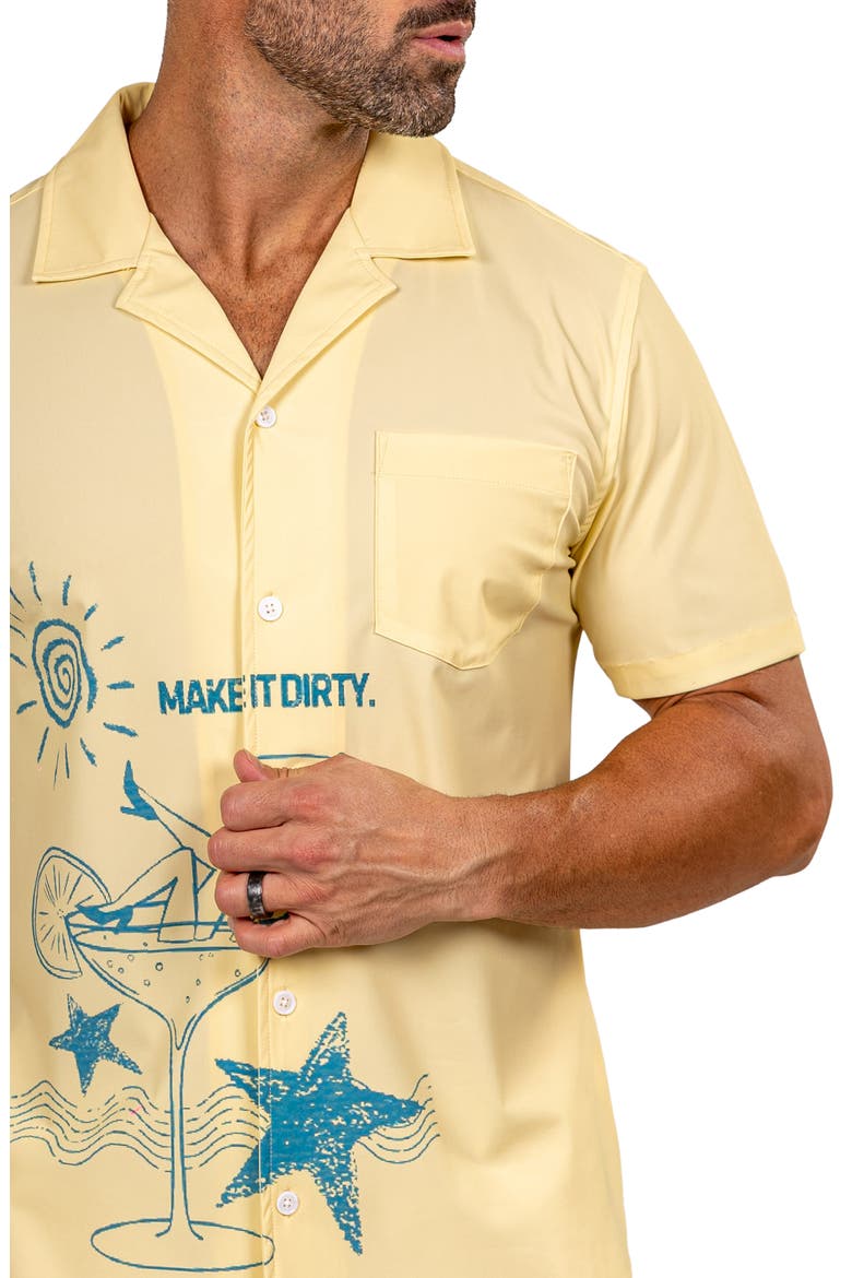 Marthy White Camp Shirt, Alternate, color, YELLOW