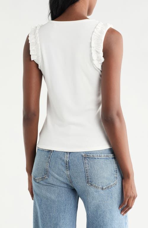 Cyrus Ruffle Tank Top In Brown