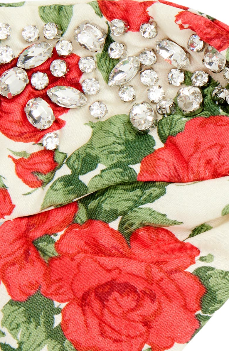 Lele Sadoughi Liberty Crystal Bow Barrette, Alternate, color, Lipstick Rose