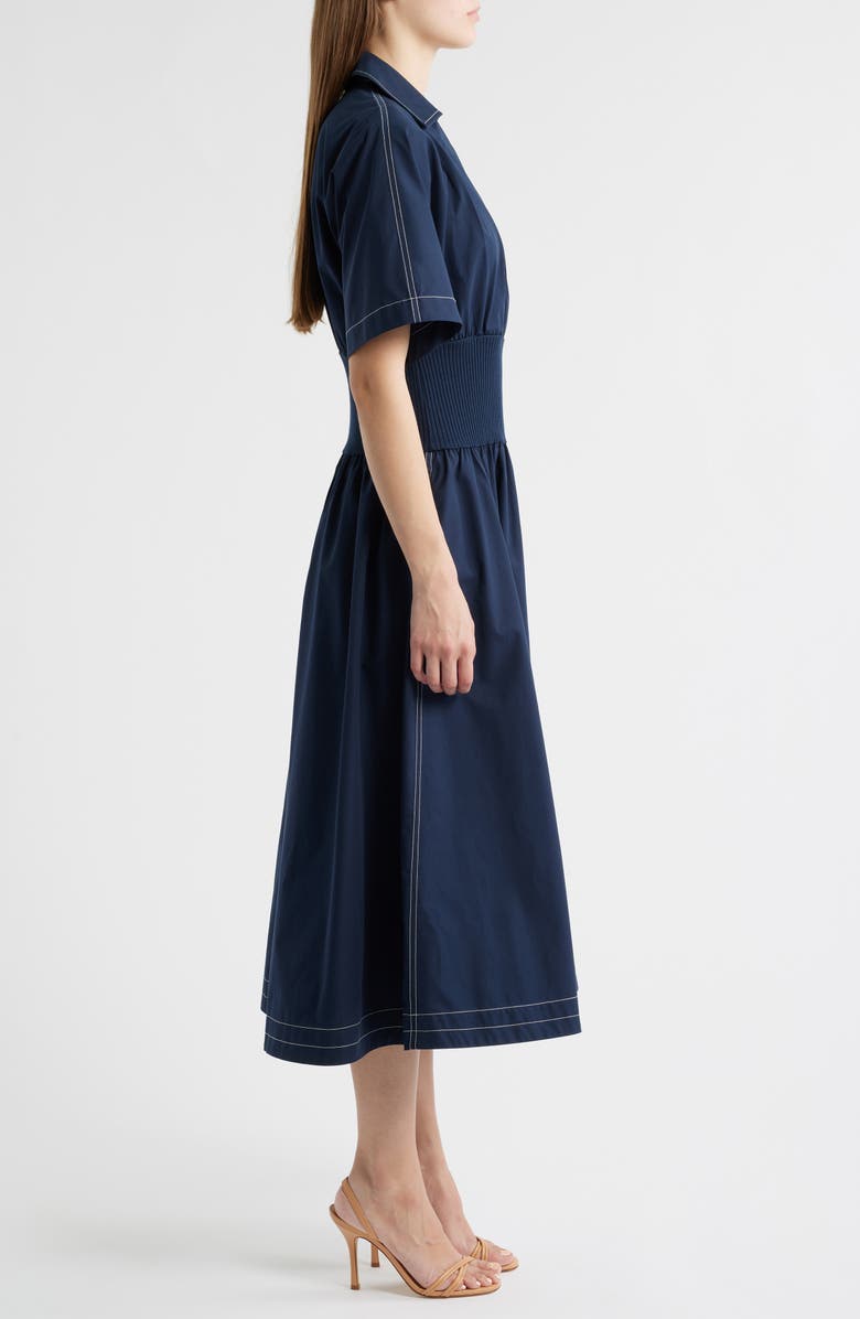 BOSS Dakari Faux Wrap Dress, Alternate, color, Sky Captain