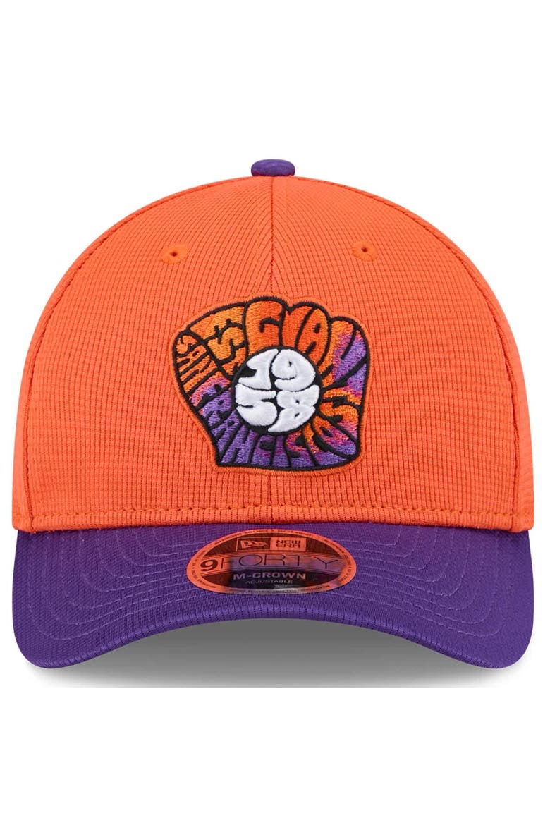 Men's New Era  Orange/Purple San Francisco Giants 2025 City Connect Batting Practice 9FORTY Adjustable Hat, Alternate, color, Orange