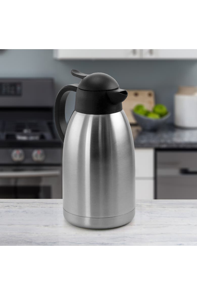 2.11 Quart Stainless Steel Thermal Beverage Carafe for Coffee and Tea, Alternate, color, Silver