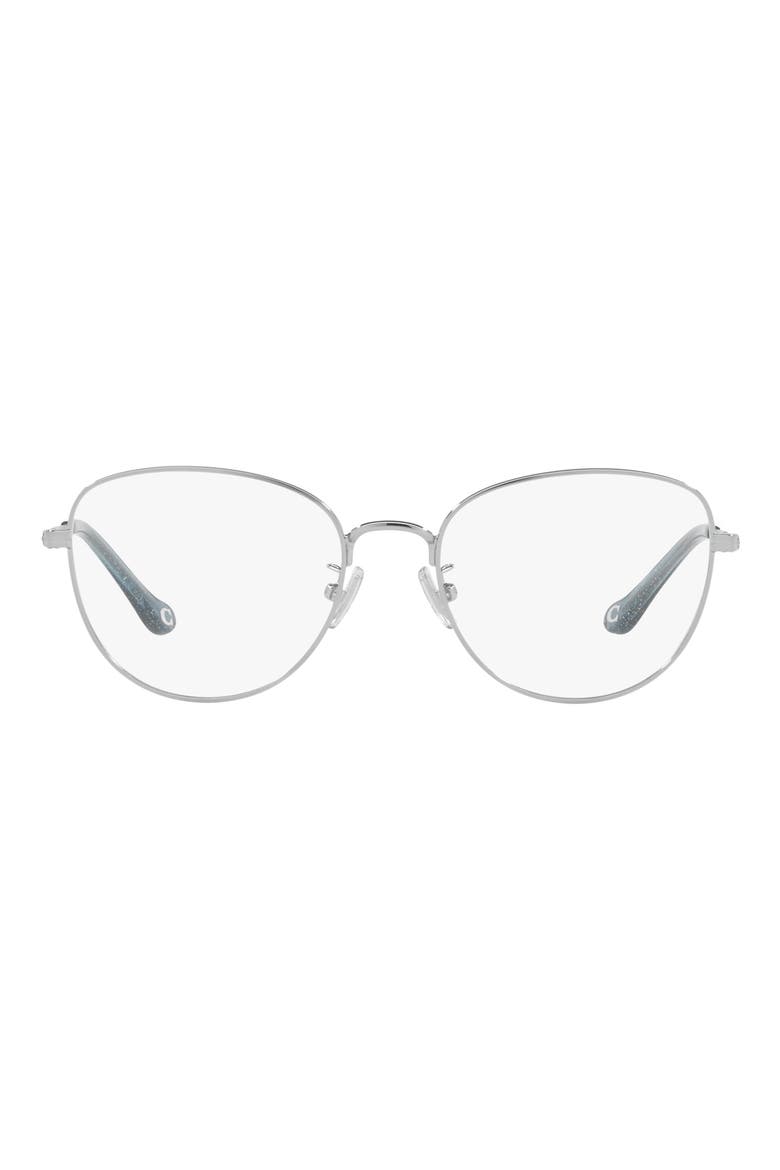 51mm Cat Eye Optical Glasses, Main, color, SHINY SILVER