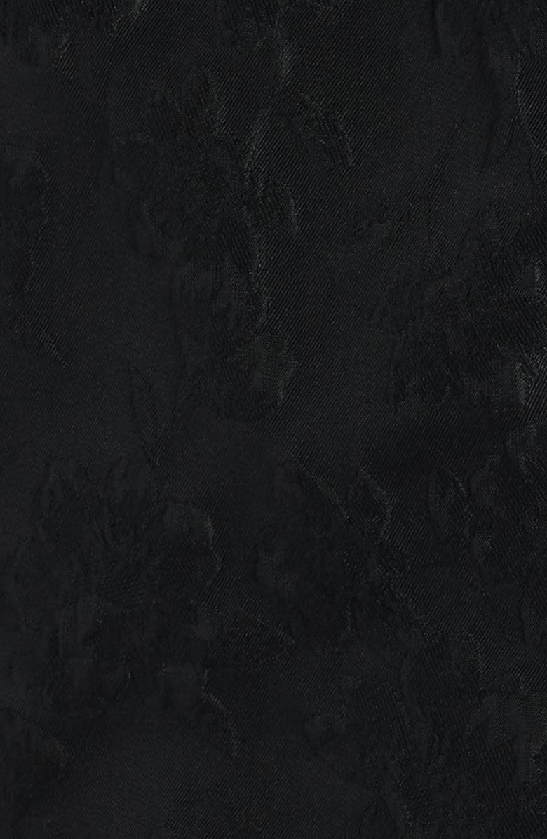 Sister Jane Puff Sleeve Jacquard Cocktail Minidress, Alternate, color, Black