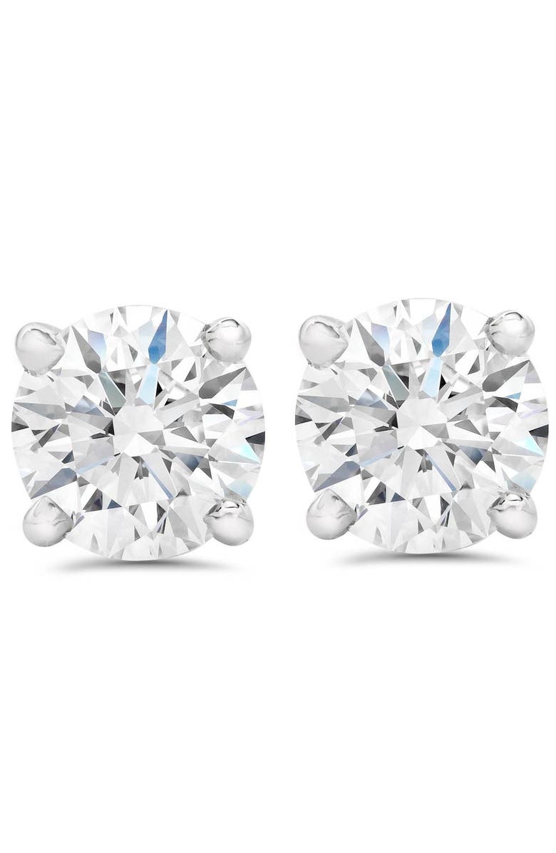 Bliss Diamond Certified 2.00Ct TW Diamond Studs Screw Back 14k Gold Lab Grown, Main, color, 14K White Gold