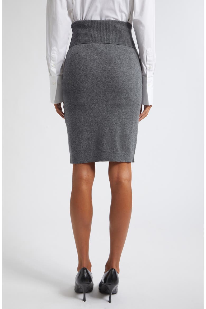 Virgin Wool Knit Pencil Skirt, Alternate, color, DARK GREY MELANGE