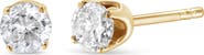 Haus of Brilliance 14K Yellow Gold 1/2 Cttw Round-Cut Diamond Solitaire Stud Earrings